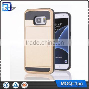 TPU PC Card Slide Holder Phone Case for Samsung Galaxy S7 Case photo-3