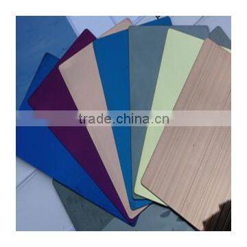 Titanium Colored SUS304 CR Stainless Steel Sheets for Wall Decoration or Elevator