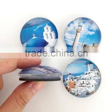 deft design customized bulk pack firdge magnet glass Souvenir single magnet glass gifts