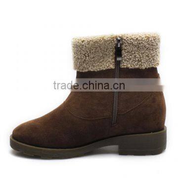 Wholesale Height Increasing Elevator Suede Leather Half Boots/winter Snow Boots/quality Boot photo-4
