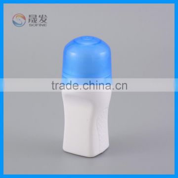 Plastic roll on deodorant container