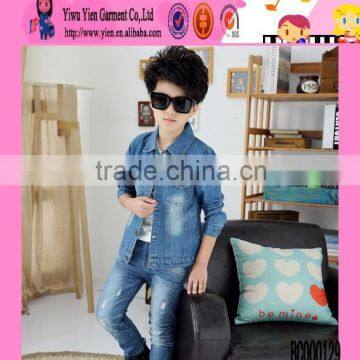 2015 Factory Direct OEM Price Cowboy Design Set Autumn Boutique Shop New Arrived Wholesale Export Baby Clothes