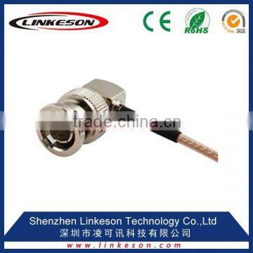 (linkeson) BNC male RA pigtail coax cable RG179 75ohm for wire