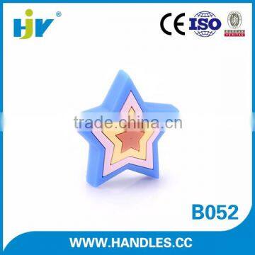New design high quality different color PVC star knobs