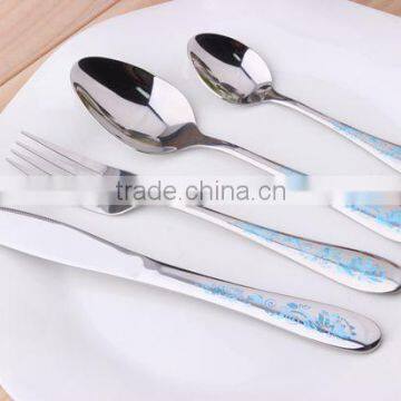 High Grade Gold Plated Stainless Steel Flatware Set Wholesale Gold Knife Fork Set KX-S148