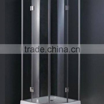 European Style Shinny Alloy Glass Shower With Hinges