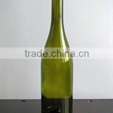 750ml antique green glass champagne bottle