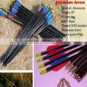 Archery Hunting Aluminum Arrow 7075 Length in 78cm