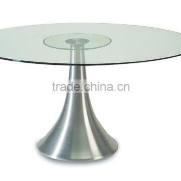 Dining Table Used the Round Shape Tempered Top Glass,tempered Round Glass photo-2