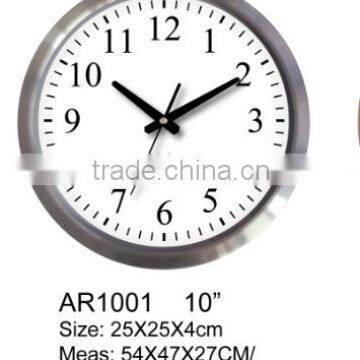 High quality 10 inch RCC aluminium wall clock