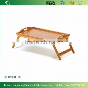 Bamboo Bed Tray and breakfast Tray with Folding Legs