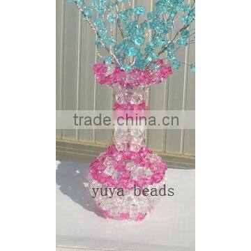 crystal beaded vase craft