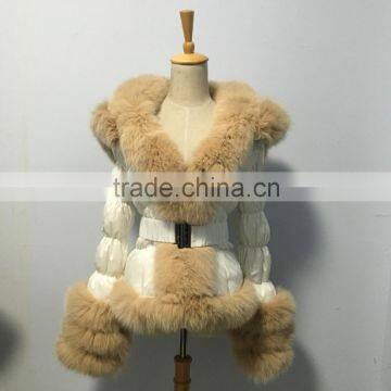 2015 popular lady size style D19 down jacket with fur