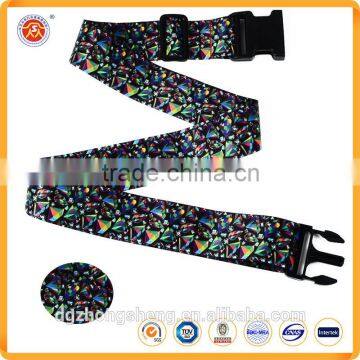 Wholesale Promotional Custom Made Polyester Luggage Strap with Detach Buckle