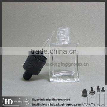 HD Chinese eliquid bottle plastic squeeze sauce bottle 1oz colorful rectangular bottle droppers