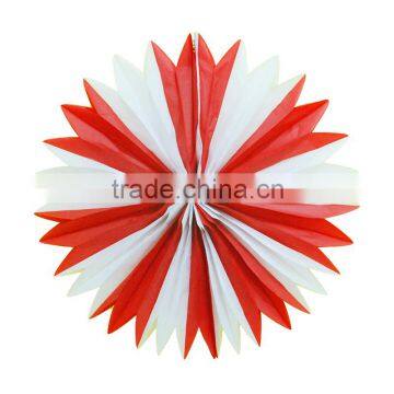 Party decoration folded paper honeycomb fan