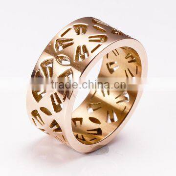 cheap gold ring with titanium carbide inlay