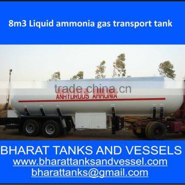 "8m3 Liquid ammonia gas transport tank"