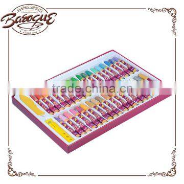 Hot sale fancy mini kids wax crayon set 36 colors, custom multi color stackable wax crayon for kids