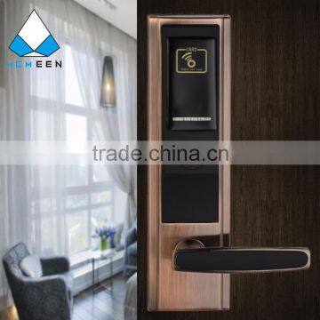 red bronze swipe card hotel door lock system H-821