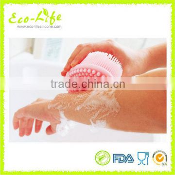 Safe baby bath shower silicone massage shampoo brush