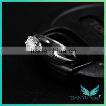 Wholesale New Style 14 K White Gold Engagement Ring 4.5mm Round Cut Moissanite Diamond Wedding Ring photo-3