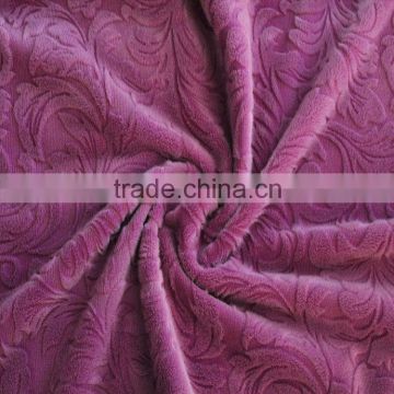 100%Polyester Super soft embossing velboa fabric for upholstery