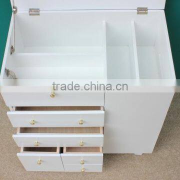 classic white vanity dressing table with mirror