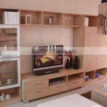 Newest design untique furniture wooden tv stand and tv cabinet made of MDF and vaneer