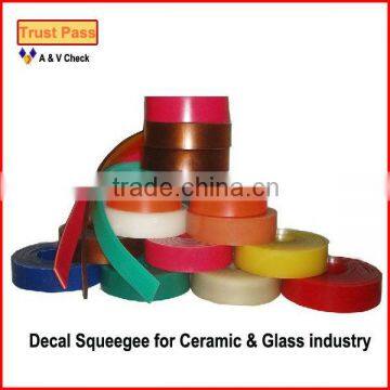 decal squeegee for ceramic and glass industry