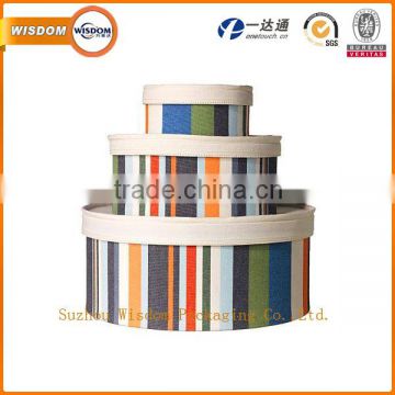 custom folding round non woven storage box