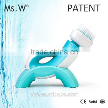 Ms.W Electric Waterproof Portable Rechargeable Silicone Brush Mini Facial Cleansing Brush Face Cleanser