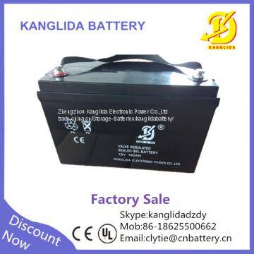 Kanglida 12v 100ah lead acid ups battery for solar