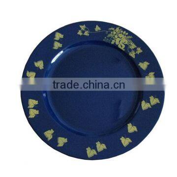 GRS blue design customized plate plastic