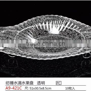 Spindle Shape Fashionable Plastic Fruit Tray With Holder