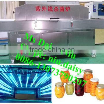 hot sell glass jar food UV sterilizer/fruit can UV sterilizing machine/tinned beverage UV sterilizer machine