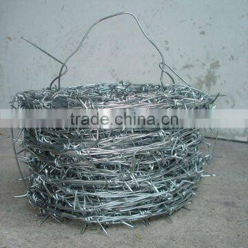 Double-Strand Hot Dipped Galvanized Barbed Wire with 4 Point Barb for Agriculture