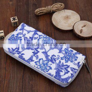 Hot 2016 New Fashion Chinese Style Porcelain Pattern Lady Wallet Purse photo-2