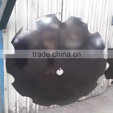 Notched harrow disc with boron steel for farming implements made by YUNTAI factory