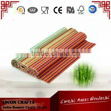 Eco-friendly bamboo handmade dining table mat with customized printing