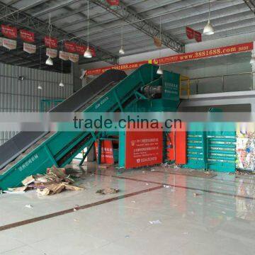 Automatic Hydraulic Waste Paper, Cardboard, PET Baler With Conveyor photo-5