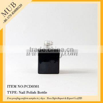 15ml round empty uv nail gel polish black bottles with gelish cap