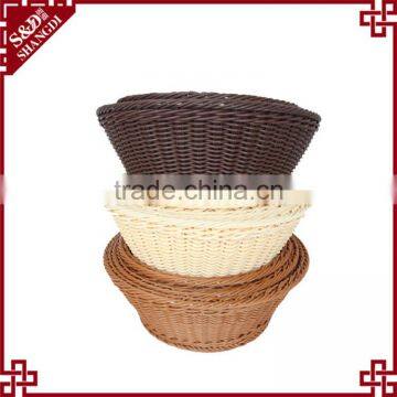 PE Rattan Handmade Woven Customized Supermarket Kitchen Storage Bread Basket photo-5