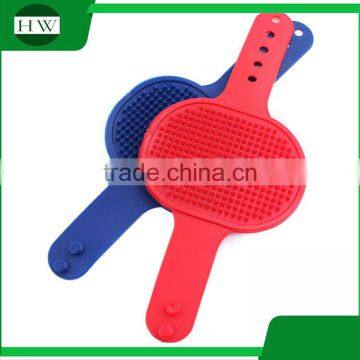 Pet Accessories Tool Rubber Palm Cat Dog Pet Bath Massage Hair Removal Grooming Slicker Brush Comb With Lock photo-5