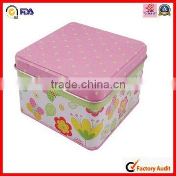 Reputational Metal Easy Open Square Food Tin Box photo-2