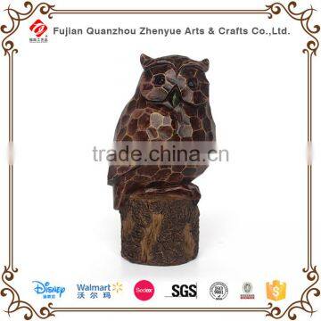 2015 Synthetic wood resin statue with owl shape