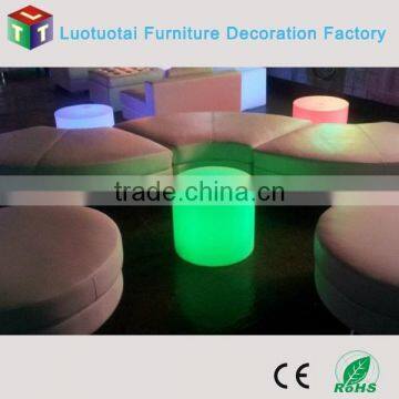 LED home furniture L40*W40*H40 lighting led round shaped stool chair