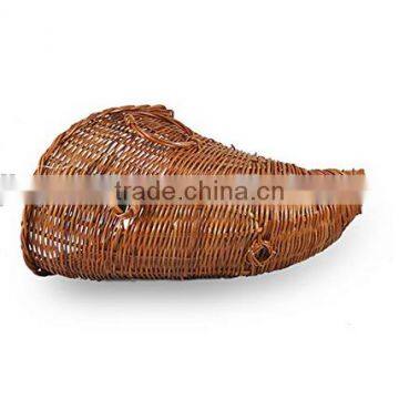 Planter With Basket Beautiful Floral Basket Wicker Rattan Cornucopia Basket photo-3