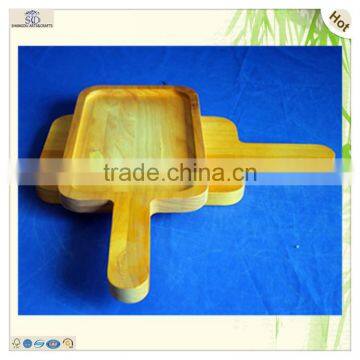 Handmade Decorative Wood Flower Pot Stand Tray photo-3