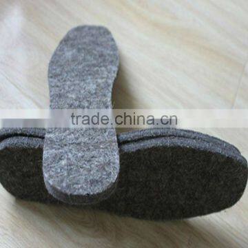 Sheep wool felt insole